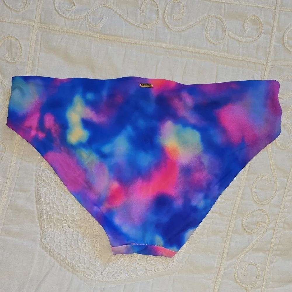 Jantzen Vibrant Royal Blue and Victoria Secret Pink Tie-Dye Bikini Set - Picture 3 of 7